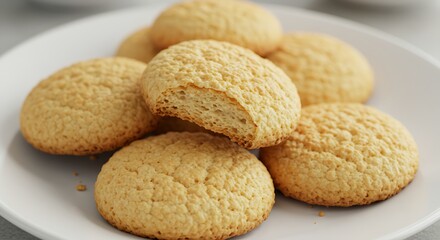 cookies on a plate in white background 