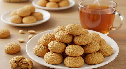 cup of coffee and cookies