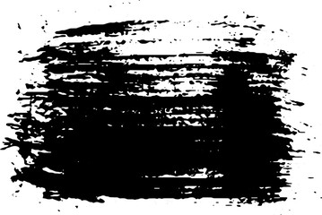 Black Brush strokes isolated on white background. Dry Brush Strokes and Scratches Retro Grunge Background. Vector brush stroke texture. Black ink, paint splatter.