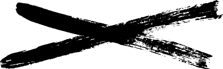 Black Brush strokes isolated on white background. Dry Brush Strokes and Scratches Retro Grunge Background. Vector brush stroke texture. Black ink, paint splatter.