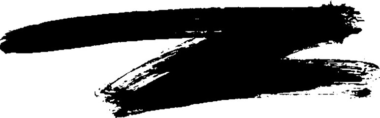 Black Brush strokes isolated on white background. Dry Brush Strokes and Scratches Retro Grunge Background. Vector brush stroke texture. Black ink, paint splatter.