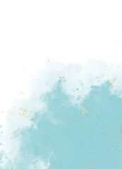 background design with paint brush Teal turquoise marbled alcohol ink drawing effect with abstract navy blue ink waves and golden splashes elegant card design for birthday invite or wedding	