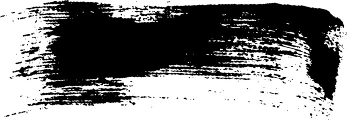 Black Brush strokes isolated on white background. Dry Brush Strokes and Scratches Retro Grunge Background. Vector brush stroke texture. Black ink, paint splatter.