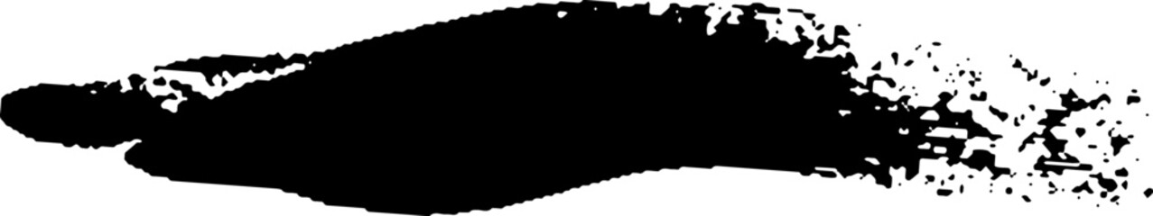 Black Brush strokes isolated on white background. Dry Brush Strokes and Scratches Retro Grunge Background. Vector brush stroke texture. Black ink, paint splatter.