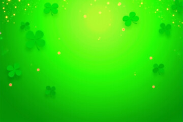 A vibrant St. Patrick’s Day-themed background featuring lush green clovers, Irish culture, and good luck concepts. Ideal for use in greeting cards, banners, and festive designs..