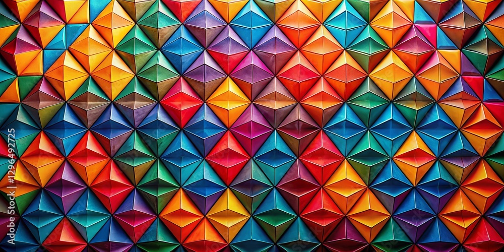 Wall mural geometric triangle tessellation abstract background pattern design