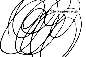 Ink brush strokes background. Grunge Brush strokes Background. Grunge texture Background. Abstract Black and white grunge texture. Vector brush stroke texture. Black ink, paint splatter.