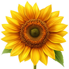 Naklejka premium Yellow Flower on Transparent Background 