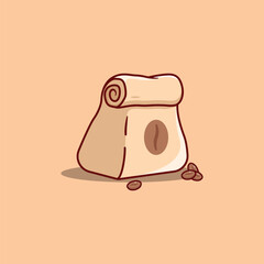 Coffee Packaging Vector Cartoon Illustration