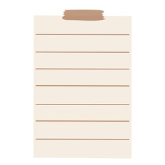 Brown Note Paper with Tape