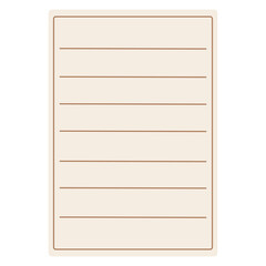 Brown Note Paper Lined