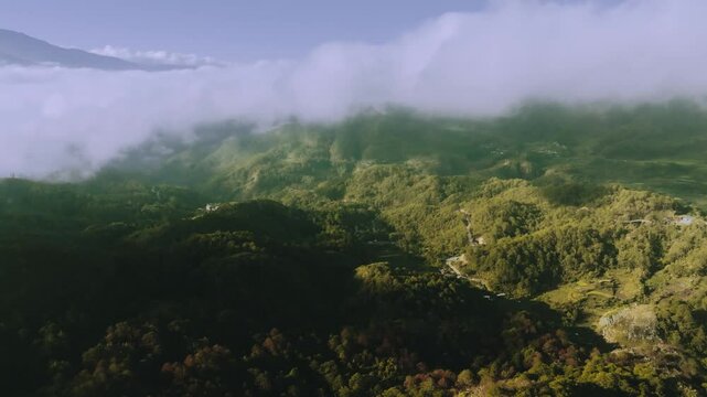 4K Aerial Panorama, Sagada's Majestic Mountain Range
The intricate details of the rock formations and The lush green vegetation that clings to the cliff face.