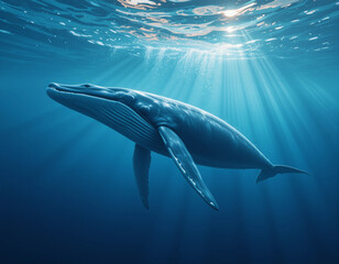 Naklejka premium Ocean’s Giant: The Majesty of the Humpback Whale