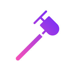 Trendy Gradient Icon of Garden Shovel Isolated