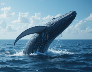 Fototapeta premium Ocean’s Giant: The Majesty of the Humpback Whale