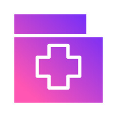 Medical Report Folder Icon with Gradient Color