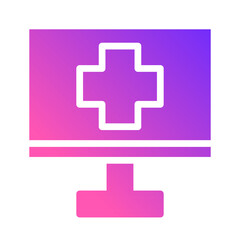 Telemedicine Gradient Icon for Healthcare Online