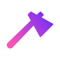 Gradient Axe Icon Isolated on a White Background
