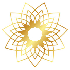 Fototapeta premium Gold Islamic Flower Mandala
