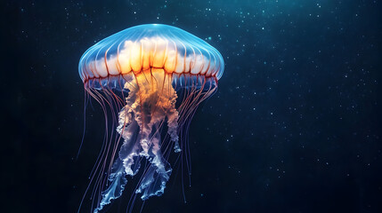 portal at the center of an ocean in space, swirling with energy and mystery 