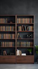 Legal Books in Modern Bookcase with Minimal Frame 