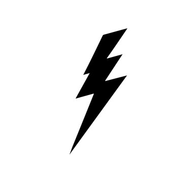 Falsh lightning bolt silhouette vector icon sign symbol illustration design.