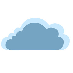 Simple Weather Illustration Of Cloudy