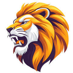 Monochrome lion logo design high resolution background