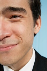 Fototapeta premium The Face of Determination: A Stylish Professional with a Strong Presence