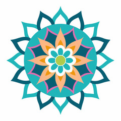 create a mandala silhouette vector icon design with a white background