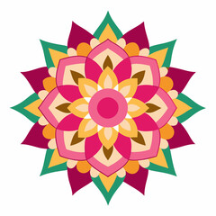 create a mandala silhouette vector icon design with a white background