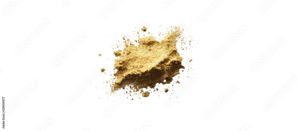 Poster sparkling golden shiny dust confetti particles glittering on a transparent background, perfect for p