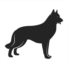 German Shepherd Dog silhouette vector illustration