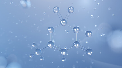 acesulfame potassium molecular structure, 3d model molecule, e950 structural chemical formula view from a microscope