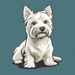 West Highland White Terrier Dog with a Bold Logo Design Perfect for Pet Lovers Branding and Marketing Materials Featuring a Playful and Charming Canine Companion