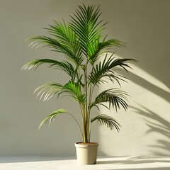 Obraz premium Palm plant indoor sunlight studio