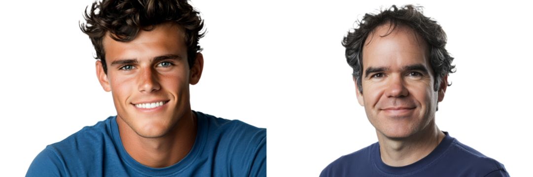 An intimate portrait capturing a handsome businessman's smile.