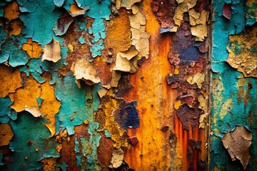 Grunge Abstract Texture: Peeling Paint, Decay, Weathered Urban Vintage Wall