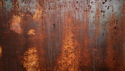 Fototapeta premium A weathered metal texture with rust patterns and fine scratches, creating a rugged and industrial look.
