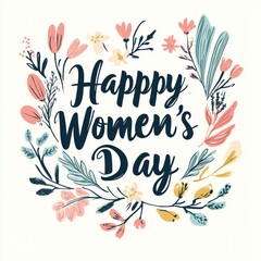Obraz premium Handcrafted Women Day Typography