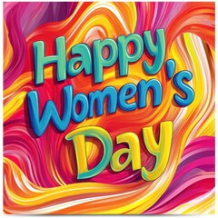 Happy Women Day in Bold Letters