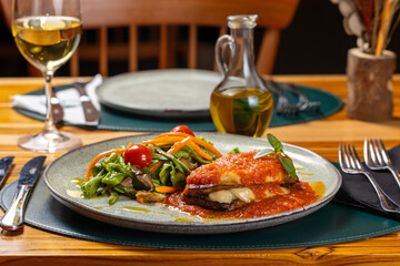 grilled chicken with vegetables