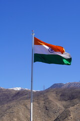 indian flag waving high in jammu and kashmir