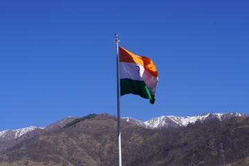 indian flag waving high in jammu and kashmir