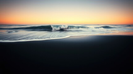 Obraz premium Art photograph of a sand beach and waves 