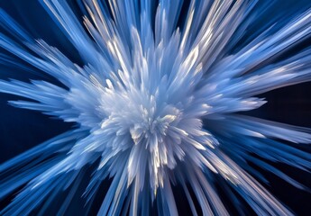 Fototapeta premium Dynamic Burst of Blue and White Abstract Texture in Motion