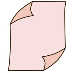 Pastel Note Paper With Outline