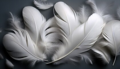 Fototapeta premium feather on black