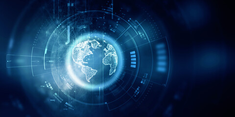 2d illustration world map abstract background
