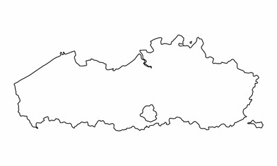 Flanders outline map